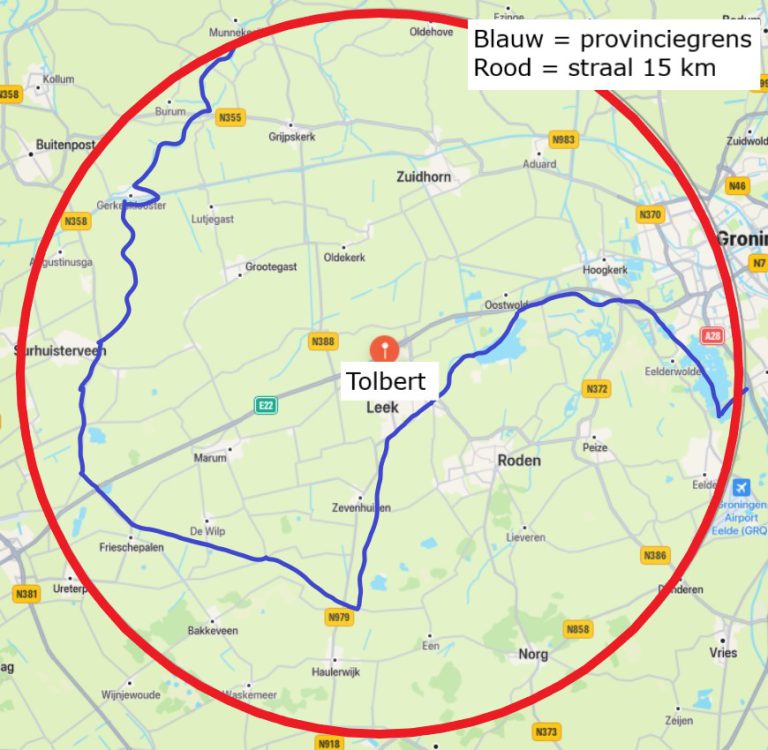 Deelnamegebied Groninger Rundveeshow